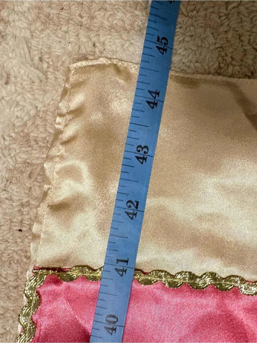 Elegant Cream & Pink Embroidered Long Dress- costume size 12